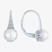 Gemstone Sterling Silver Cushion Drop Earrings