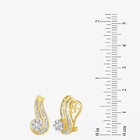 3/4 CT.T.W. Natural Diamond 10K Gold Swirl Earrings