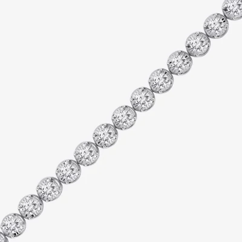 7 Ct.T.W. (H-I / I1) Womens Lab Grown White Diamond 10K White Gold 7.25 Inch Tennis Bracelet