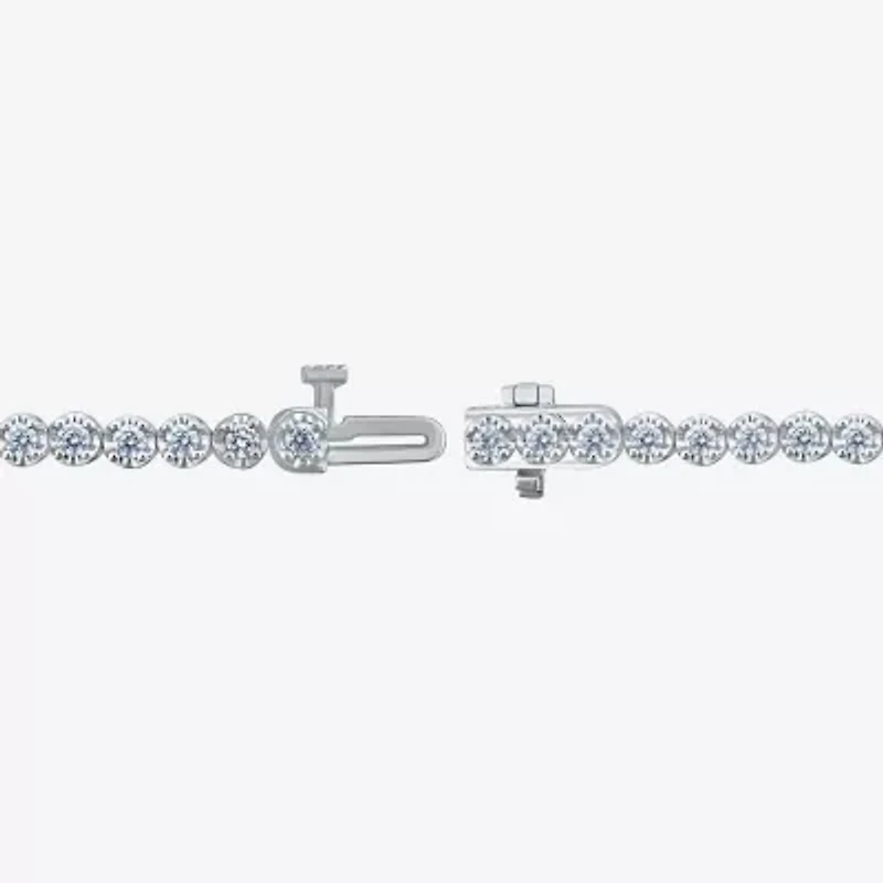 (I1/H-I) Womens 3 CT. T.W. Lab Grown White Diamond 10K Gold 7.25 Inch Tennis Bracelet