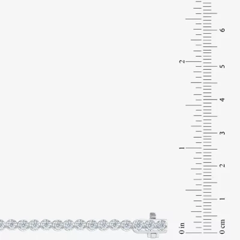 (I1/H-I) Womens 3 CT. T.W. Lab Grown White Diamond 10K Gold 7.25 Inch Tennis Bracelet