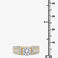 I Said Yes (H-I / I1) Womens 3/4 CT. T.W. Lab Grown White Diamond Sterling Silver or 14K Gold Over Round Side Stone Engagement Ring