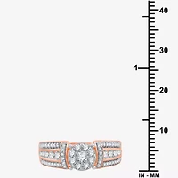 I Said Yes (H-I / I1) Womens 3/4 CT. T.W. Lab Grown White Diamond Sterling Silver or 14K Gold Over Round Side Stone Engagement Ring