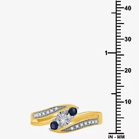 I Said Yes (H-I / I1) Womens 1/8 CT. T.W. Lab Grown White Diamond Sterling Silver or 14K Gold Over Side Stone 3-Stone Engagement Ring