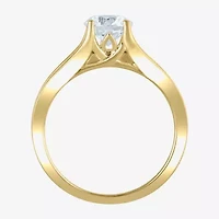 (G / Si2) Womens 2 CT. T.W. Lab Grown White Diamond 10K Gold Round Side Stone Bridal Set