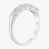 (H-I / I1) Womens 1 CT. T.W. Lab Grown White Diamond 10K Gold 5-Stone Wedding Band