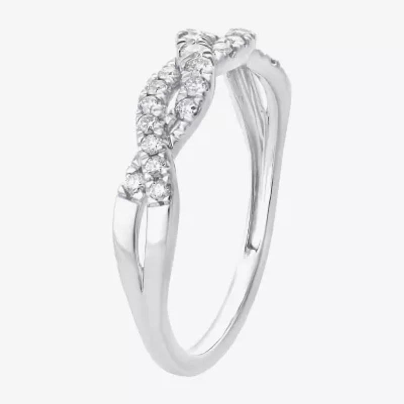 (G / Si2) Womens 1/4 CT. T.W. Lab Grown White Diamond 10K Gold Wedding Band