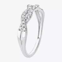 (G / Si2) Womens 1/4 CT. T.W. Lab Grown White Diamond 10K Gold Wedding Band