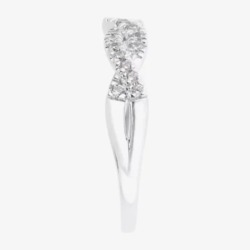 (G / Si2) Womens 1/4 CT. T.W. Lab Grown White Diamond 10K Gold Wedding Band