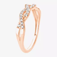 (G / Si2) Womens 1/4 CT. T.W. Lab Grown White Diamond 10K Gold Wedding Band