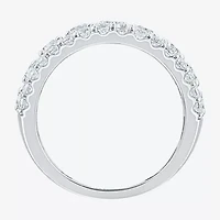 (H-I / I1) Womens 2 CT. T.W. Lab Grown White Diamond 10K Gold Anniversary Band