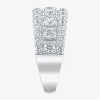 (H-I / I1) Womens 2 CT. T.W. Lab Grown White Diamond 10K Gold Anniversary Band