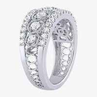 (G / Si2) Womens 9M 1 CT. T.W. Lab Grown White Diamond 10K Gold Anniversary Band