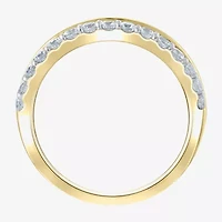 (G / Si2) Womens 1 CT. T.W. Lab Grown White Diamond 10K Gold Anniversary Wedding Band