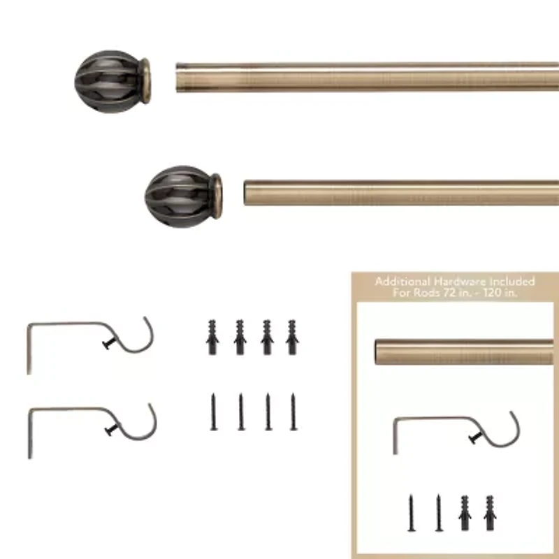 Fieldcrest Claremore 1 IN Adjustable Curtain Rod