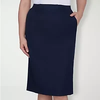 Alfred Dunner Classics Womens Pencil Skirt