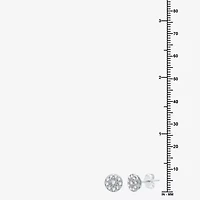 1/2 CT. T.W. Lab Grown White Diamond Sterling Silver 7.8mm Round Stud Earrings