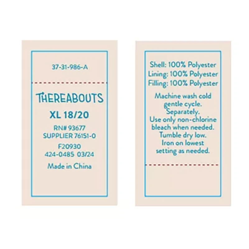 Thereabouts Little & Big Kid Boys Water Resistant Heavyweight Puffer Jacket