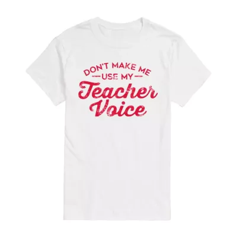 Mens Short Sleeve Teacher Graphic T-Shirt