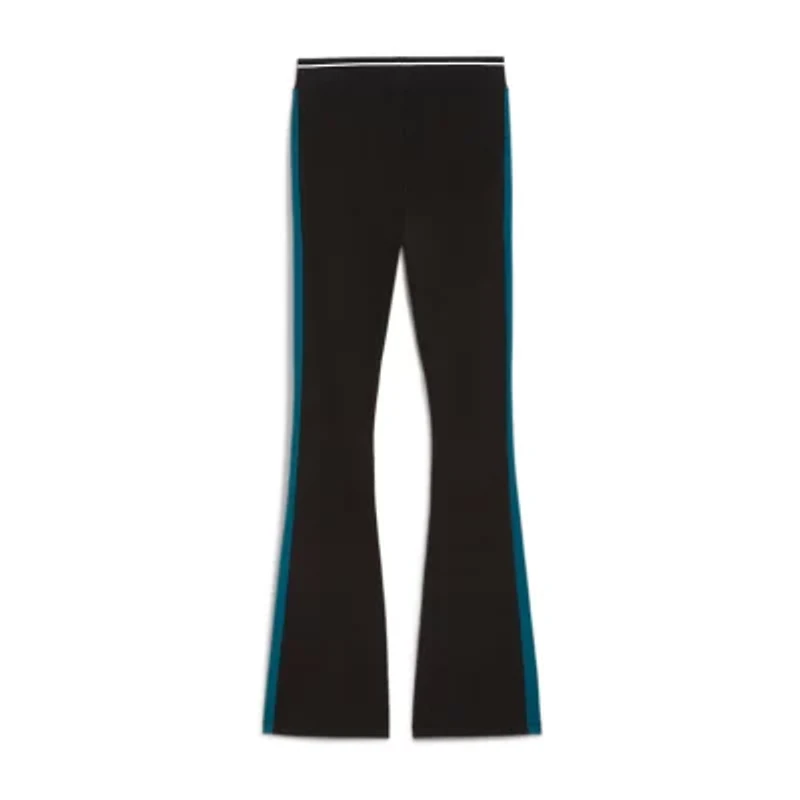 PUMA Play.Loud Womens Mid Rise Knit 30" Active Flare Full Length Leggings