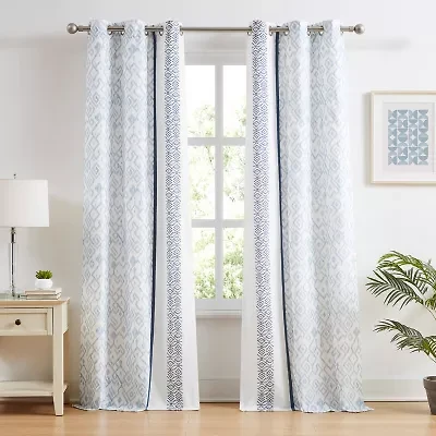Stratford Park Anis Grommet Top Light-Filtering Set of 2 Curtain Panel