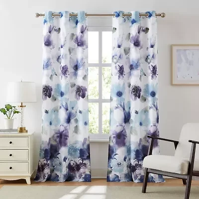 Stratford Park Stella Grommet Top Light-Filtering Set of 2 Curtain Panel