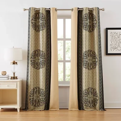 Stratford Park Austin Grommet Top Light-Filtering Set of 2 Curtain Panel