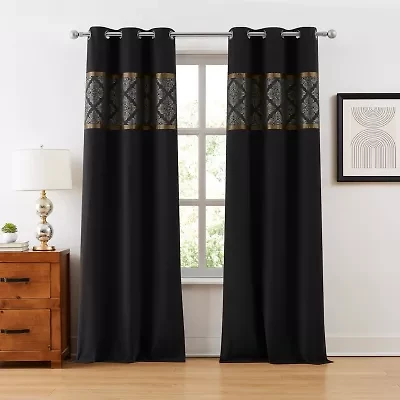 Stratford Park Amina Grommet Top Light-Filtering Set of 2 Curtain Panel