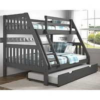 Austin Mission Twin over Full Bunk Bed with Trundle