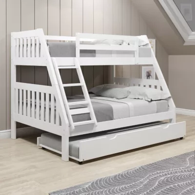 Austin Mission Twin over Full Bunk Bed with Twin Trundle