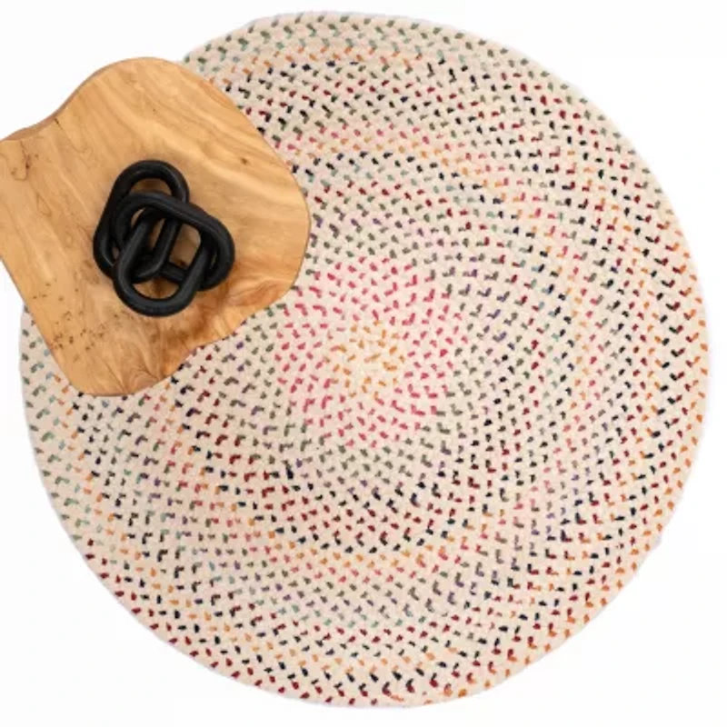 Capel Inc. Vivid Multi Braided Reversible Indoor Round Area Rug