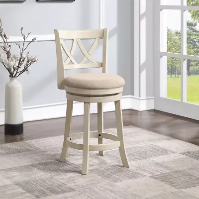 AVALON FURNITURE Counter Height Upholstered Swivel Bar Stool