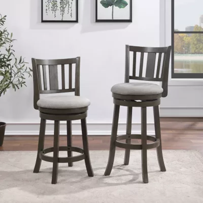 AVALON FURNITURE Upholstered Swivel Bar Stool
