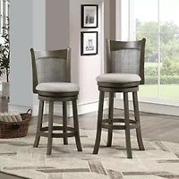 AVALON FURNITURE Upholstered Swivel Bar Stool