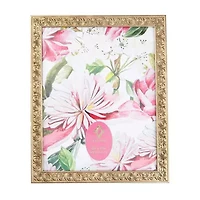 Concepts In Time 8 X 10 Gold Flower Beveled Resin 1-Opening Tabletop Frame