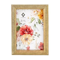 Concepts In Time 4 X 6 Gold Ornate Beaded Resin 1-Opening Tabletop Frame