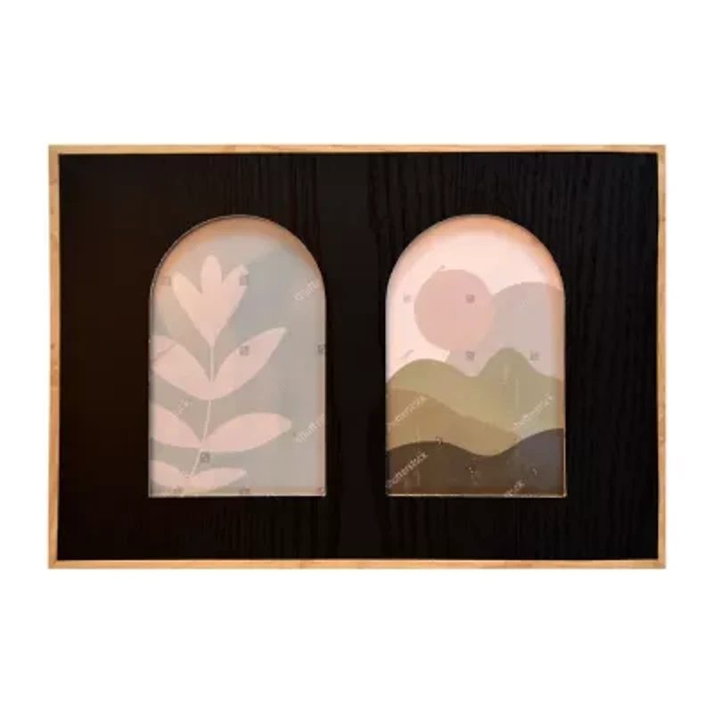 Concepts In Time 2x46 Op Blk/Nat Arch Mat Photo 2-Opening Tabletop Frame