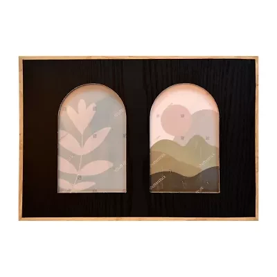 Concepts In Time 2x46 Op Blk/Nat Arch Mat Photo 2-Opening Tabletop Frame