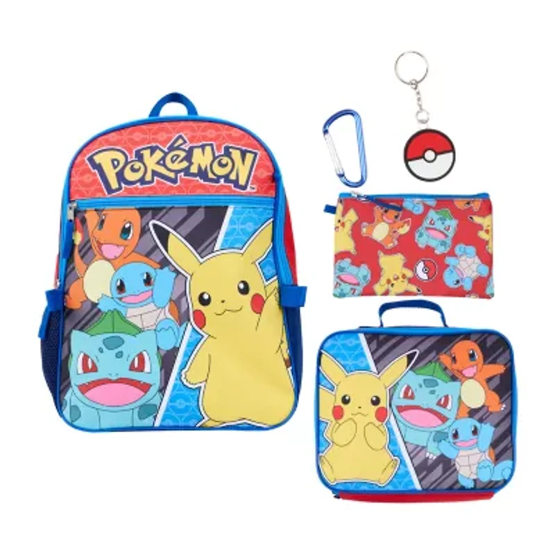 Licensed Pokemon 5 Piece Backpack Set