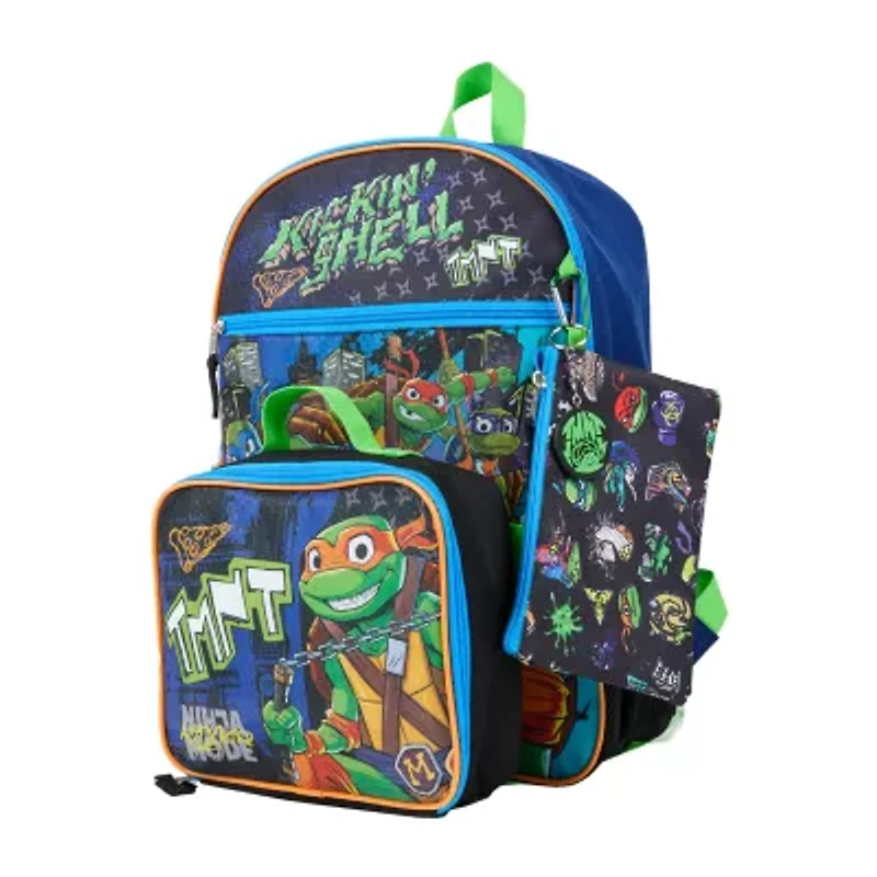 Licensed Teenage Mutant Ninja Turtles Kickin' Shell 5 Piece Backpack Set