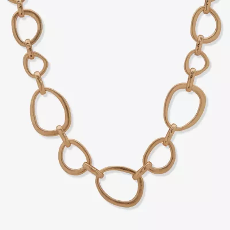 a.n.a Gold Tone Womens 16 Inch Collar Necklace