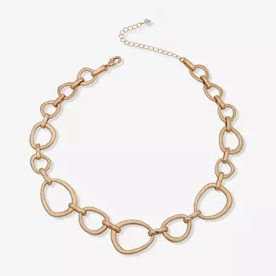 a.n.a Gold Tone Womens 16 Inch Collar Necklace