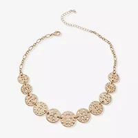 a.n.a Gold Tone Womens 16 Inch Collar Necklace