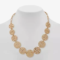 a.n.a Gold Tone Womens 16 Inch Collar Necklace