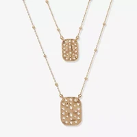 a.n.a Gold Tone Womens 18 Inch Strand Necklace