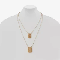 a.n.a Gold Tone Womens 18 Inch Strand Necklace