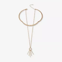 a.n.a Gold Tone Womens 16 Inch Strand Necklace