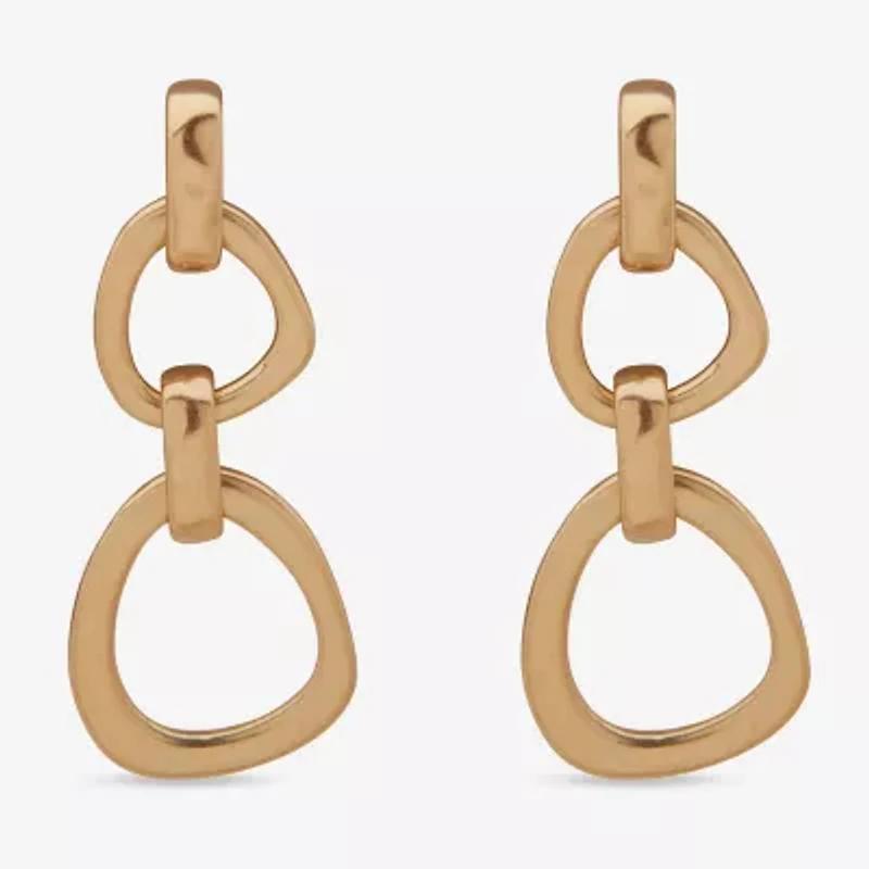 a.n.a Gold Tone Womens Drop Earrings