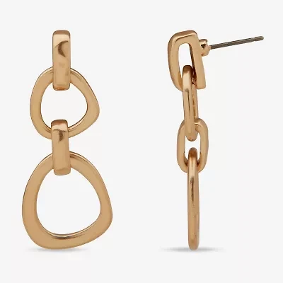 a.n.a Gold Tone Womens Drop Earrings