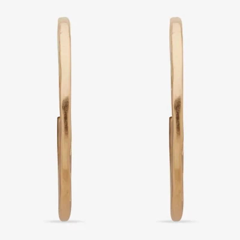 a.n.a Gold Tone Womens 34.2mm Hoop Earrings